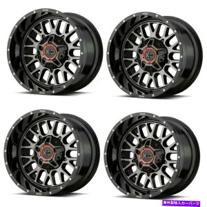 zC[@4{Zbg Zbg4 20 "XDV[YXD842XlA20x10ubNO[̐F5x5 5x5.5zC[-18mm Set 4 20" XD Series XD842 Snare 20x10 Black Gray Tint 5x5 5x5.5 Wheels -18mm