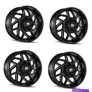 zC[@4{Zbg Zbg4 20 "Cwn`FbgubNW/~hX|[NzC[20x9 8x6.5 8x17018mm Set 4 20" Mayhem Hatchet Black W/Milled Spokes Wheels 20x9 8x6.5 8x170 Rims 18mm