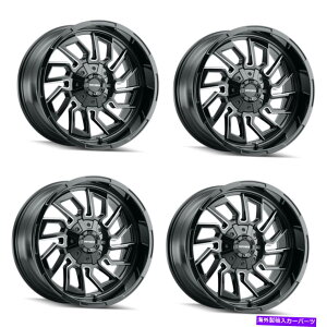 zC[@4{Zbg Zbg4 20 "CwtCzC[ubNw/~hX|[NzC[20x9 8x6.518mm Set 4 20" Mayhem FlyWheels Black W/Milled Spokes Wheels 20x9 8x6.5 Rims 18mm