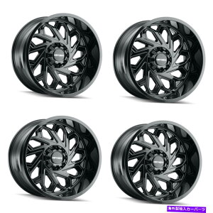 zC[@4{Zbg Zbg4 20 "CwGZbNXubNW/~hX|[NzC[20x10 8x170gbN-19mm Set 4 20" Mayhem Essex Black W/Milled Spokes Wheels 20x10 8x170 Truck Rims -19mm