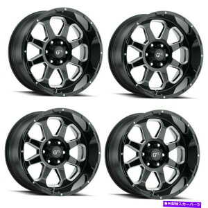 zC[@4{Zbg Zbg4 20 "G-FX TR-10OXubN~OzC[20x10 6x5.5 -24mmgbN Set 4 20" G-FX TR-10 Gloss Black Milled Wheels 20x10 6x5.5 -24mm Truck Rims