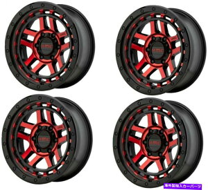 �z�C�[���@4�{�Z�b�g �Z�b�g4 17 kmc km540 recon 17x9�����@�B���H6x5.5�z�C�[��-12mm Set 4 17 KMC KM540 Recon 17x9 Black Machined With Red Tint 6x5.5 Wheels -12mm�y���s�A���i�z