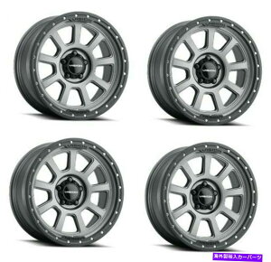 zC[@4{Zbg Zbg4 18 "rWIt[h350 OJOSTeO[zC[18x9 5x5gbN-12mm Set 4 18" Vision Off-Road 350 Ojos Satin Grey Wheels 18x9 5x5 Truck Rims -12mm