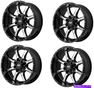 �z�C�[���@4�{�Z�b�g �Z�b�g4 20 "MOTO METAL MO970 GLOSS BLCK�@�B���H��20x10 8x180�z�C�[��-24mm���� Set 4 20" Moto Metal MO970 Gloss Blck Machined Face 20x10 8X180 Wheels -24mm Rim