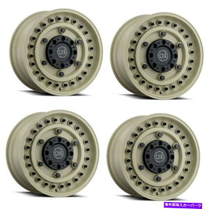 zC[@4{Zbg Zbg4 17 "ubNTCA[17x9.5̍8x170zC[-18mmグꂽ Set 4 17" Black Rhino Armory 17x9.5 Desert Sand 8x170 Wheels -18mm Lifted Rims