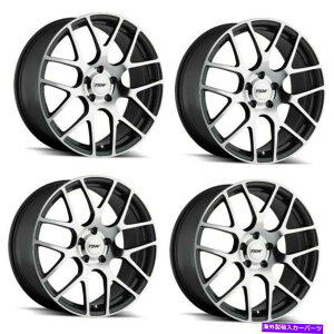 ホイール 4本セット セット4 18 "TSW Nurburgring 18x9ガンメタルw/ミラーカットフェイス5x4.5ホイール63mmリム Set 4 18" TSW Nurburgring 18x9 Gunmetal w/ Mirror Cut Face 5x4.5 Wheels 63mm Rim