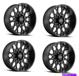 zC[@4{Zbg Zbg4 22 "rWIt[h412bJ[TeubNzC[22x10 8x6.5-19mm Set 4 22" Vision Off-Road 412 Rocker Satin Black Wheels 22x10 8x6.5 Rims -19mm