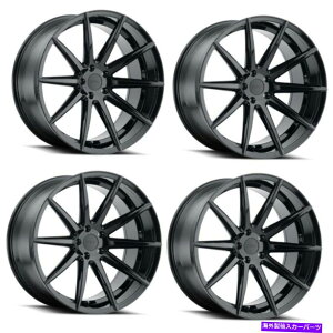 ホイール 4本セット セット4 20 "TSW CLYPSE GLOSS BLACK 20x8.5 5x4.5ホイール40mmトラックSUVリム Set 4 20" TSW Clypse Gloss Black 20x8.5 5x4.5 Wheels 40mm Truck SUV Rims
