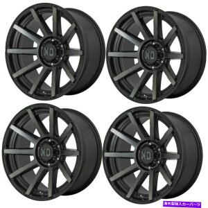 zC[@4{Zbg Zbg4 20 "XD XD847AEguCN20x10TeubNO[̐F8x6.5zC[-18mmtg Set 4 20" XD XD847 Outbreak 20x10 Satin Black Gray Tint 8X6.5 Wheel -18mm Lifted