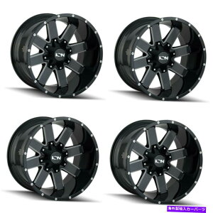 zC[@4{Zbg Zbg4 20 "CI141OXubN~OzC[20x9 6x135 6x5.5tg-3mm Set 4 20" Ion 141 Gloss Black Milled Wheels 20x9 6x135 6x5.5 Lifted Rims -3mm