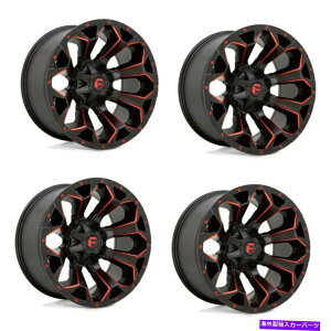 zC[@4{Zbg Zbg4 18 "R1PC D787ATgubNbh~O18x9 6x135/5.5zC[-13mm Set 4 18" Fuel 1PC D787 Assault Black Red Milled 18x9 6X135/5.5 Wheels -13mm Rim