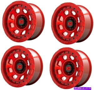 �z�C�[���@4�{�Z�b�g �Z�b�g4 17 XD XD861�X�g�[��17x9�L�����f�B���b�h6x5.5�z�C�[��-12mm�V�{���[GMC���������グ Set 4 17 XD XD861 Storm 17x9 Candy Red 6X5.5 Wheels -12mm Chevy GMC Ram Lifted�y���s�A���i�z