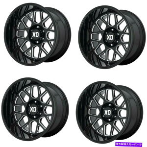 �z�C�[���@4�{�Z�b�g �Z�b�g4 20 XD XD849�O���l�[�h2�O���X�u���b�N�~�����O20x10 8x170�z�C�[��12mm���� Set 4 20 XD XD849 Grenade 2 Gloss Black Milled 20x10 8X170 Wheels 12mm Rim�y���s�A���i�z