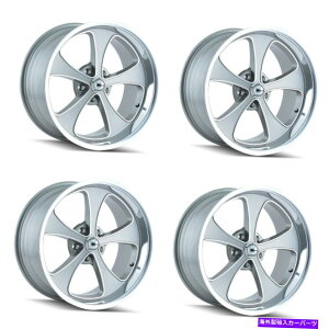 �z�C�[���@4�{�Z�b�g �Z�b�g4 18 ���h���[645�O���[w/�@�B���H���b�v�z�C�[��18x8 5x4.5�g���b�N����0mm Set 4 18 Ridler 645 Grey W/Machined Lip Wheels 18x8 5x4.5 Truck Rims 0mm�y���s�A���i�z