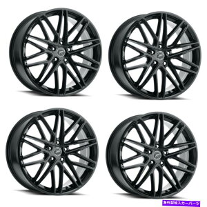 �z�C�[���@4�{�Z�b�g �Z�b�g4 20 �v���`�i460bk Atonement 20x8.5 5x115�O���X�u���b�N�z�C�[��35mm���� Set 4 20 Platinum 460BK Atonement 20X8.5 5x115 Gloss Black Wheels 35mm Rims�y���s�A���i�z