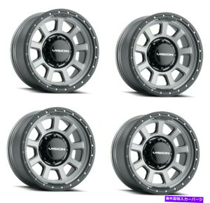 zC[@4{Zbg Zbg4 18 "rWIt[h350 OJOSTeO[zC[18x9 8x170gbN12mm Set 4 18" Vision Off-Road 350 Ojos Satin Grey Wheels 18x9 8x170 Truck Rims 12mm