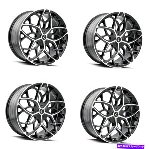 �z�C�[���@4�{�Z�b�g �Z�b�g4 22 Kraze ricochet�u���b�N�@�B���H�z�C�[��22x8.5 5x115/5x120����38mm Set 4 22 Kraze Ricochet Black Machined Wheels 22x8.5 5x115/5x120 Rims 38mm�y���s�A���i�z