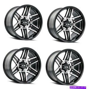 zC[@4{Zbg Zbg4 20 "CI147ubN@BHzC[20x10 6x5.5tggbNSUV-19mm Set 4 20" Ion 147 Black Machined Wheels 20x10 6x5.5 Lifted Truck SUV Rims -19mm