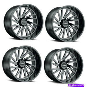 zC[@4{Zbg Zbg4 20 "^tT2AOXubN~OX|[N20x12 5x5zC[-45mmtg Set 4 20" Tuff T2A Gloss Black Milled Spokes 20x12 5x5 Wheels -45mm Lifted Rims