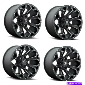 �z�C�[���@4�{�Z�b�g �Z�b�g4 17 �R���U��D546�u���b�N�~�����O�z�C�[��17x8.5 6x135 6x5.5 14mm 6���O Set 4 17 Fuel Assault D546 Black Milled Wheels 17x8.5 6x135 6x5.5 14mm 6 Lug