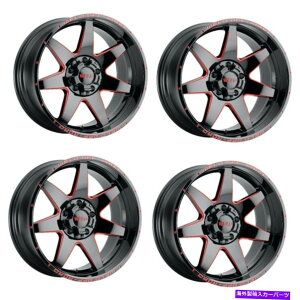 zC[@4{Zbg Zbg4 20 "nڃIt[h20x9OXubN~Obh5x5.5/5x150 0mm Set 4 20" WELD Off-Road Retaliate 20x9 Gloss Black Milled Red 5x5.5/5x150 0mm