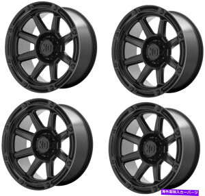 ホイール 4本セット セット4 20 "XD XD863サテンブラック20x9 5x150ホイール18mm用トヨタトラックSUVリム Set 4 20" XD XD863 Satin Black 20x9 5x150 Wheels 18mm For Toyota Truck SUV Rims