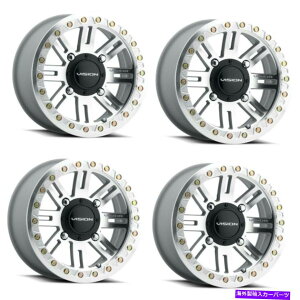 zC[@4{Zbg Zbg4 15 "Vision ATV 356 MANX 2r[hbN@BHzC[15x7 4x15638mm Set 4 15" Vision ATV 356 Manx 2 Beadlock Machined Wheels 15x7 4x156 Rims 38mm