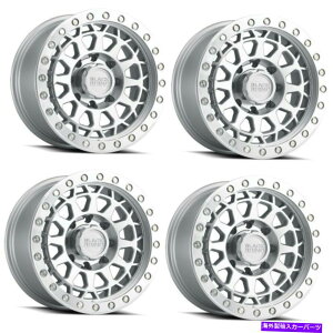 zC[@4{Zbg Zbg4 18 "ubNTCv18x9.5Vo[w/~[tFCX5x5zC[-18mm Set 4 18" Black Rhino Primm 18x9.5 Silver w/ Mirror Face 5x5 Wheels -18mm Rims
