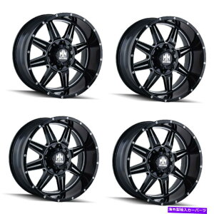 zC[@4{Zbg Zbg4 20 "Mayhem Monstir Black W/Milled Spokes Wheels 20x9 5x5.5 5x150 Rims 18mm Set 4 20" Mayhem Monstir Black W/Milled Spokes Wheels 20x9 5x5.5 5x150 Rims 18mm