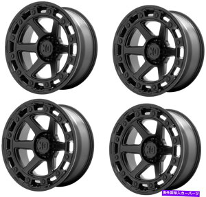 �z�C�[���@4�{�Z�b�g �Z�b�g4 17 XD XD862 RAID�T�e���u���b�N17x9 6x120�z�C�[��0mm����GMC�V�{���[ Set 4 17 XD XD862 Raid Satin Black 17x9 6X120 Wheels 0mm Rim GMC Chevy�y���s�A���i�z