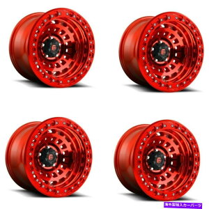 zC[@4{Zbg Zbg4 17 "RD100[t@[r[hbNIt[h17x9LfBbh5x5zC[-15mm Set 4 17" Fuel D100 Zephyr Beadlock Offroad Only 17x9 Candy Red 5x5 Wheels -15mm