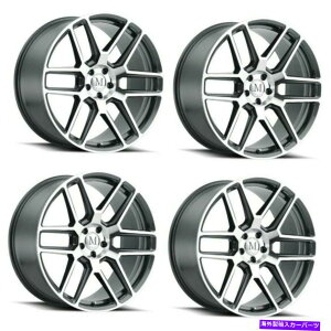 �z�C�[���@4�{�Z�b�g �Z�b�g4 22 �}���h���X�I�b�g�[22x10�K�����^��w/�~���[�J�b�g�t�F�C�X5x112�z�C�[��41mm���� Set 4 22 Mandrus Otto 22x10 Gunmetal w/ Mirror Cut Face 5x112 Wheels 41mm Rims�y���s�A���i�z