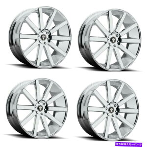 zC[@4{Zbg Zbg4 22 "_u1PC S120VbgJNbL22x9 5x120zC[38mm Set 4 22" DUB 1PC S120 Shot Calla Chrome Plated 22x9 5x120 Wheels 38mm Rims