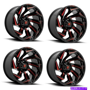 �z�C�[���@4�{�Z�b�g �Z�b�g4 22 �R��1PC D755�����u���b�N�~�����OW RED TINT 22x12 8x170�z�C�[��-44mm Set 4 22 Fuel 1PC D755 Reaction Black Milled w Red Tint 22x12 8X170 Wheel -44mm�y���s�A���i�z
