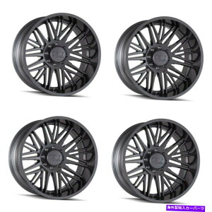 �z�C�[���@4�{�Z�b�g �Z�b�g4 24 Cali�I�t���[�hrawkon�O���t�@�C�g�z�C�[��24x12 8x6.5�����v����-51mm Set 4 24 Cali Off-Road Rawkon Graphite Wheels 24x12 8x6.5 Lifted Rims -51mm�y���s�A���i�z