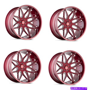 zC[@4{Zbg Zbg4 22 "^tT3BLfB[bh22x12 5x5zC[-45mmW[vgbNptg Set 4 22" Tuff T3B Candy Red 22x12 5x5 Wheels -45mm Lifted For Jeep Truck Rims