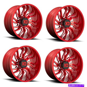 zC[@4{Zbg Zbg4 22 "XD XD858eVLfBbh~22x12 6x135zC[-44mm Set 4 22" XD XD858 Tension Candy Red Milled 22x12 6X135 Wheels -44mm Rim