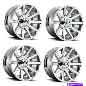 �z�C�[���@4�{�Z�b�g �Z�b�g4 22 �R��1PC D614�R���g���N�������b�L22x10 8x170�z�C�[��-18mm���� Set 4 22 Fuel 1PC D614 Contra Chrome Plated 22x10 8X170 Wheels -18mm Rim�y���s�A���i�z