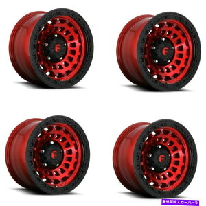zC[@4{Zbg Zbg4 18 "RD632[t@[18x9LfBbhubNO5x5zC[-12mmgbN Set 4 18" Fuel D632 Zephyr 18x9 Candy Red Black Ring 5x5 Wheels -12mm Truck Rims