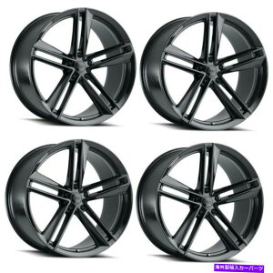 �z�C�[���@4�{�Z�b�g �Z�b�g4 22 "�I�[�����C�g�j���O22x10.5�e�X��5���O�z�C�[��40mm�̃O���X�u���b�N5x120 Set 4 22" Ohm Lightning 22x10.5 Gloss Black 5x120 For Tesla 5 Lug Wheels 40mm