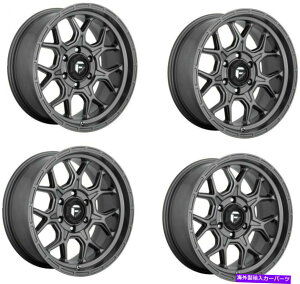 ホイール 4本セット セット4 20 "燃料D672テックマットガンメタルホイール20x10 6x135 -18mmトラックリム Set 4 20" Fuel D672 Tech Matte Gunmetal Wheels 20x10 6x135 -18mm Truck Rims