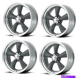 ホイール　4本セット セット4 22 "アメリカンレーシングVN215クラシックスラストIIグレイマッハ22x11 5x4.75 18mm Set 4 22" American Racing VN215 CLASSIC THRUST II Gray Mach 22x11 5X4.75 18mm