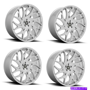 zC[@4{Zbg Zbg4 24 "_u1PC S258 G.O.A.T. Chrome 24x10 5x115zC[15mm Set 4 24" DUB 1PC S258 G.O.A.T. Chrome 24x10 5x115 Wheels 15mm Rims