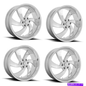 zC[@4{Zbg Zbg4 24 "US MAG 1PC U132 Desperado Chrome24x10 6x135zC[25mmgbNRIc܂ Set 4 24" US Mag 1PC U132 Desperado Chrome Left 24x10 6x135 Wheels 25mm Truck Ri
