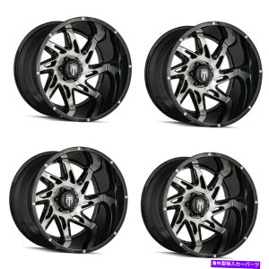 ホイール 4本セット セット4 22 "American Truxx Spyder Black/機械加工ホイール22x14 8x180 Rims -76mm Set 4 22" American Truxx Spyder Black/Machined Wheels 22x14 8x180 Rims -76mm