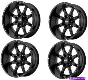 �z�C�[���@4�{�Z�b�g �Z�b�g4 22 Moto Metal Mo970 22x12 Black with Milled Lip 8x170�g���b�N�z�C�[��-44mm Set 4 22 Moto Metal MO970 22x12 Black With Milled Lip 8x170 Truck Wheels -44mm�y���s�A���i�z
