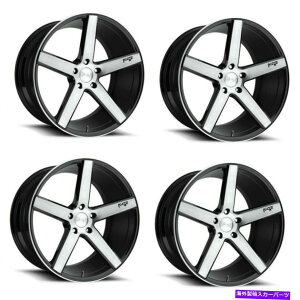 �z�C�[���@4�{�Z�b�g �Z�b�g4 20 �j�b�`M124�~���m20x8.5�O���X�u���b�N�u���V5x4.5�z�C�[��35mm���� Set 4 20 Niche M124 Milan 20x8.5 Gloss Black Brushed 5X4.5 Wheels 35mm Rims�y���s�A���i�z