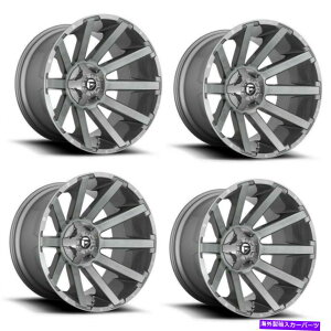 �z�C�[���@4�{�Z�b�g �Z�b�g4 22 �R��1PC D714�R���g���v���`�i�K�����^��22x10 5x5.0/5.5�z�C�[��-18mm Set 4 22 Fuel 1PC D714 Contra Platinum Gun Metal 22x10 5X5.0/5.5 Wheels -18mm�y���s�A���i�z