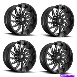 �z�C�[���@4�{�Z�b�g �Z�b�g4 20 �R��D744�Z�C�o�[20x9�O���X�u���b�N�~�����O5x5.5�g���b�N�z�C�[��1mm���� Set 4 20 Fuel D744 Saber 20x9 Gloss Black Milled 5x5.5 Truck Wheels 1mm Rims�y���s�A���i�z
