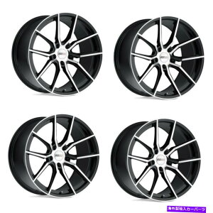ホイール 4本セット セット4 19 "クレイスパイダーグロスブラックミラーカットフェイス19x11 5x4.75ホイール76mmリム Set 4 19" Cray Spider Gloss Black Mirror Cut Face 19x11 5x4.75 Wheels 76mm Rims